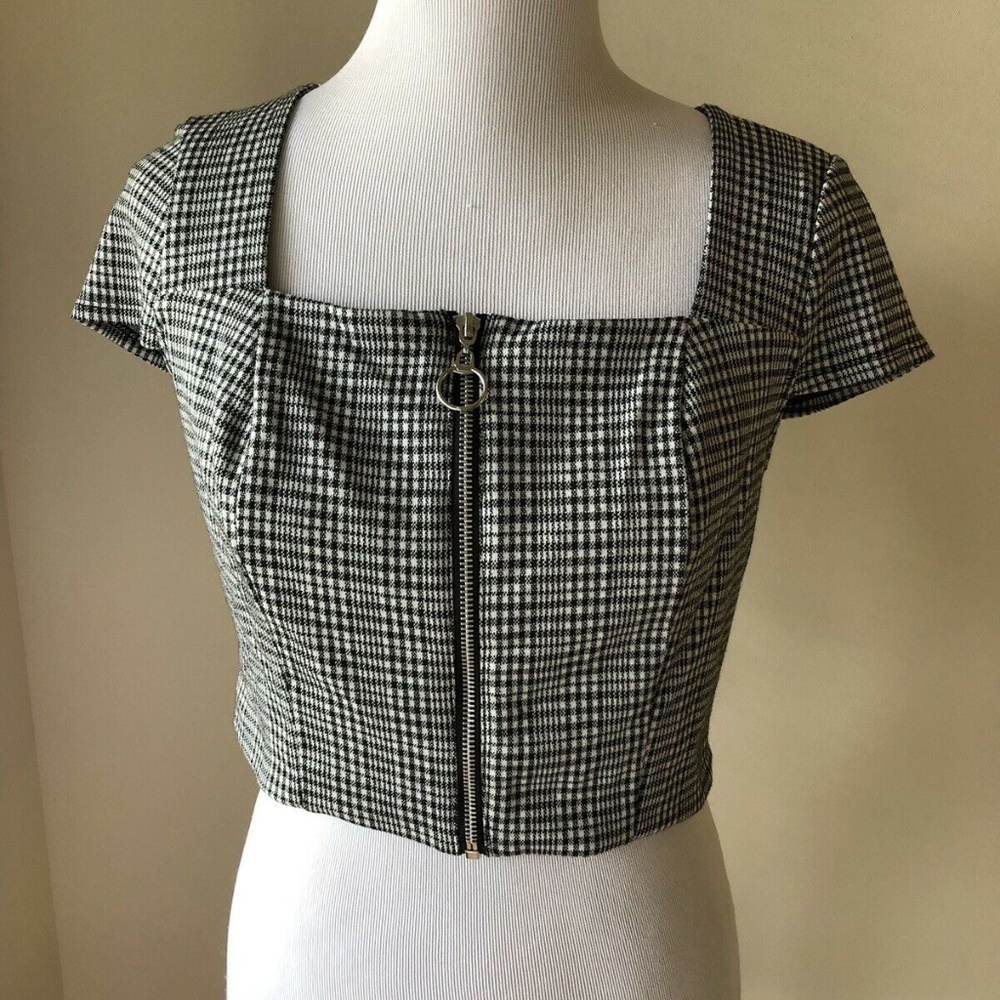 Wild Fable black and white check top - womens M